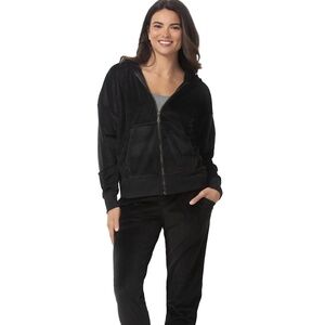 Med NWT - Felina 2 pc Lounge Set - Black Zipper Hooded Top + Drawstring Pants